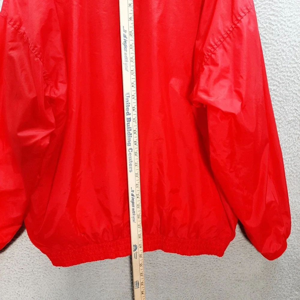 Vintage Wisconsin Badgers Jacket Adult Large Red Windbreaker 1990s Y2K NCAA‎
